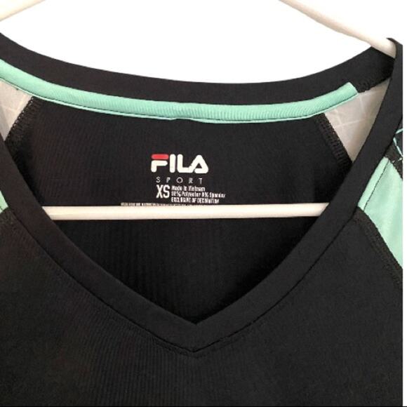 Fila Navy & Bright Teal Running Tee - Picture 2 of 7